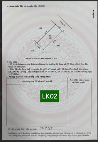 100m mặt trục chính xây ở , kinh doanh đều phù hợp ,cách CNC Hòa Lạc chỉ 7-8 phút di chuyển