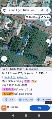 Bán 15.4m MT đất đường Nguyễn Thị Minh Khai, thị trấn Gia Ray, Xuân Lộc, Đồng Nai