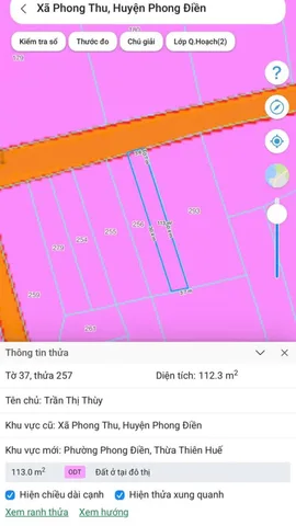 Bán đất 112m² ngang 3,6m giá 490 triệu tại Phường Phong Điền