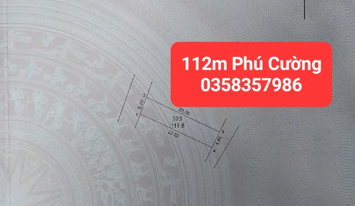 Bán đất 111.8m² full thổ cư ngang 5m giá 3.25 tỷ tại Xã Nội Bài