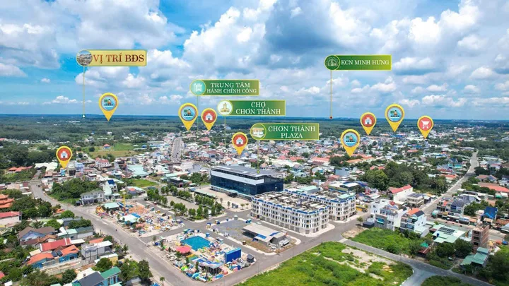 bán lô đất mặt tiền đường nhựa cách ngã tư chơn thành 1km
