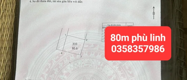 Bán đất 80m² full thổ cư ngang 8.4m giá 2.05 tỷ tại Xã Sóc Sơn