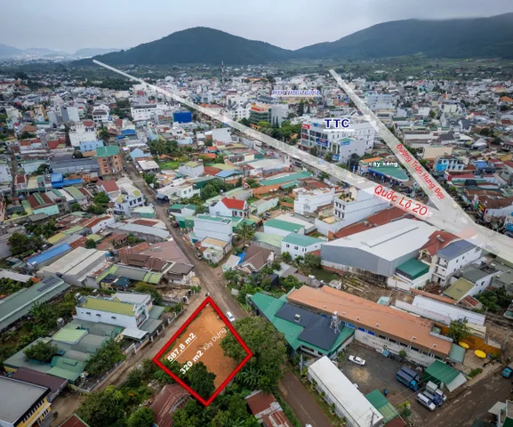 Góc 2 mặt đường. 512m2 phan đăng lưu Đức Trọng