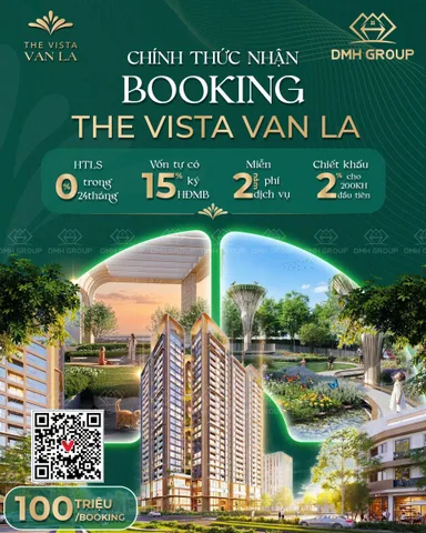 Mở booking đợt đầu Vista Van La – 100 triệu giữ chỗ, giá chỉ 91,55 triệu/m²