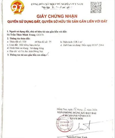 Siêu phẩm - Bán lô đất siêu đẹp 100% quy hoạch đất ở tại Trị An, Đồng Nai, giá đầu tư