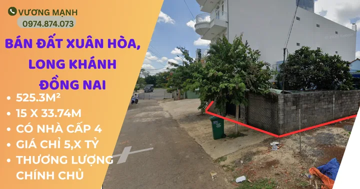 BÁN ĐẤT TẶNG NHÀ C4 – XUÂN HÒA, LONG KHÁNH, ĐỒNG NAI