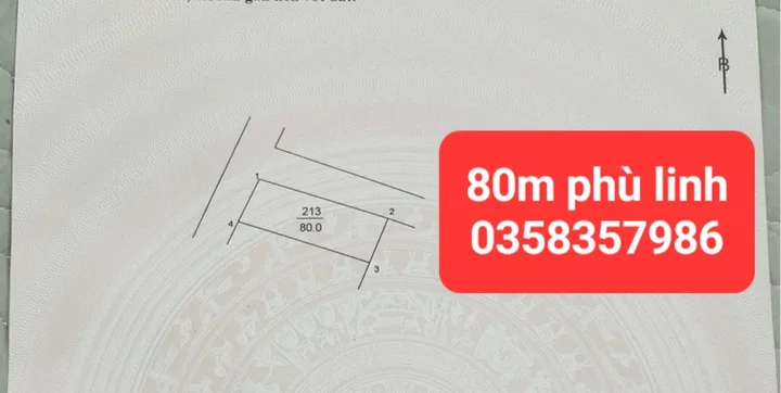 Bán đất 80m² full thổ cư ngang 5.35m giá 2.7 tỷ tại Xã Sóc Sơn