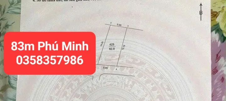 Bán đất 82.8m² full thổ cư ngang 5.95m giá 3.45 tỷ tại Xã Nội Bài