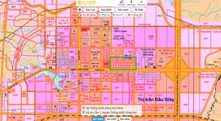 Đất thổ cư gần Ngã tư Dầu Giây, 3.79 tỷ/nền 240m2 khu dân cư trung tâm, nơi hạ tầng phát triển