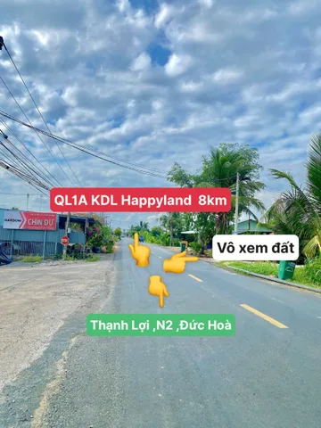 đất vườn ở bình đức bến lức long an xác nhựa 816 giá rẽ chỉ 1tỷ 090 triệu cho 850m2