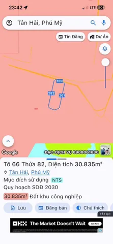 Bán đất 4000000m² ngang 3000m giá 2400 tỷ tại Phường Tân Hải