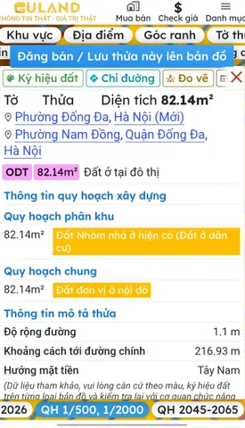 Bán nhà 82m² full thổ cư ngang 5m giá 35 tỷ tại Đường Xã Đàn 2 Phường Đống Đa