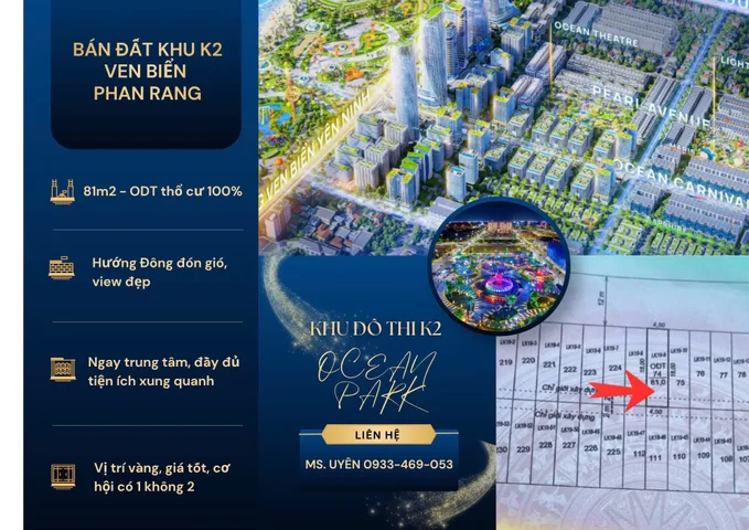 CHÍNH CHỦ BÁN ĐẤT KHU K2 – VEN BIỂN PHAN RANG