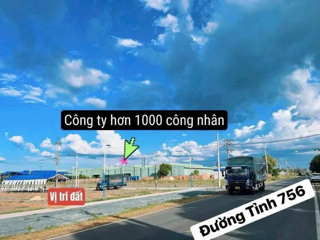 Bán đất nền gần kcn 180m² sổ sẵn 150m² thổ cư DT 5X36 giá 520 triệu tại DT756 Tân Quan