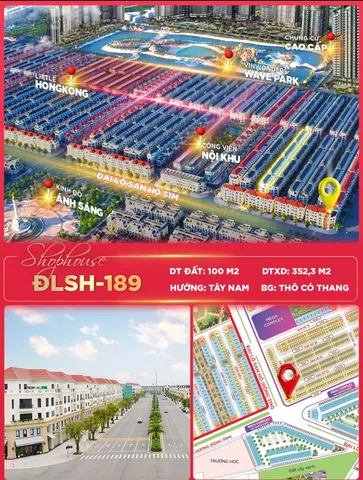 👑 QUỸ ĐỘC QUYỀN SHOPHOUSE ĐƯỜNG LÀNG SAN HÔ – GIÁ TTS CHỈ 21.X TỶ