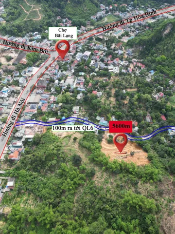5600m tại thị trấn Lương Sơn - Hòa Bình giá chỉ hơn 1tr\m