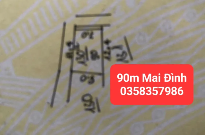 Bán đất 90m² full thổ cư ngang 7m giá 3.6 tỷ tại Xã Sóc Sơn
