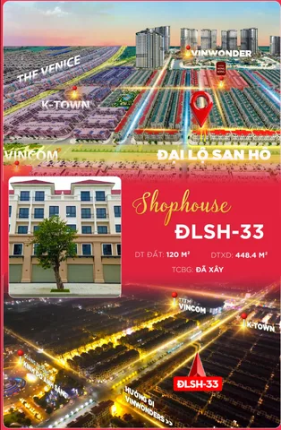🔥 SHOPHOUSE ĐẠI LỘ SAN HÔ – QUỸ CHÉO GIÁ TỐT DÒNG TIỀN 448M²
