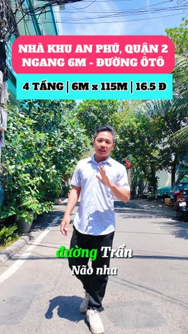 BÁN NHÀ AN PHÚ, QUẬN 2 - 92M2 (6x15M) - MẶT TIỀN KINH DOANH KHU CÁN BỘ CÔNG AN CÓ DÒNG TIỀN - 16.5 TỶ
M