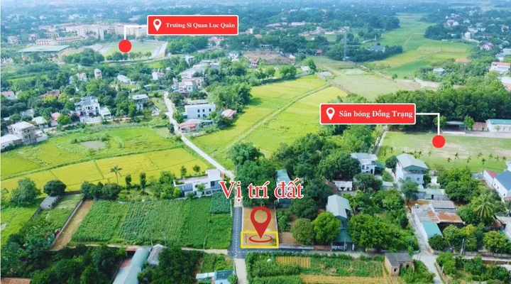 DUY NHẤT lô góc 120m,full thổ nằm sau Sân Bóng Đồng Trạng,đường thông,gần Quốc Lộ 21A,CNC