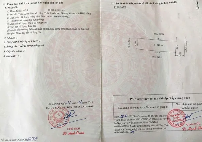 ❌❌❌ SIÊU PHẨM GIÁ RẺ CHỈ 1,25 TỶ XÍCH THỔ – ĐỒNG THÁI – AN DƯƠNG ❌❌❌
