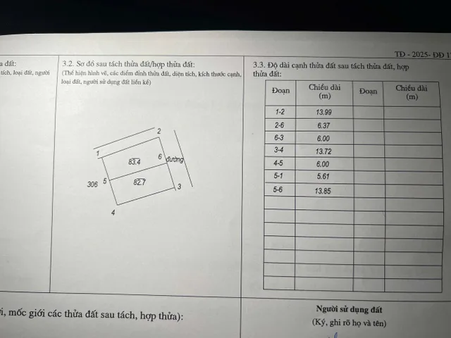 Bán đất 82,7m² full thổ cư ngang 6m giá 4.75 tỷ tại Xã Văn Giang