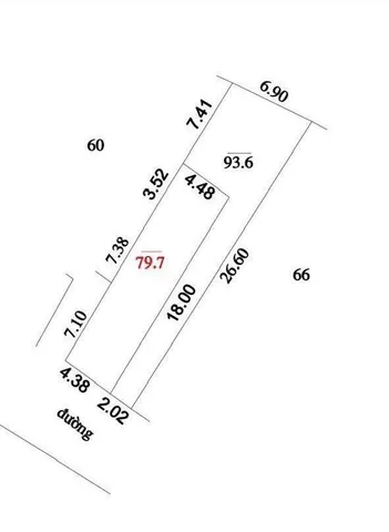 Bán đất 80m² full thổ cư ngang 4,38m giá 3.8 tỷ tại Xã Mễ Sở