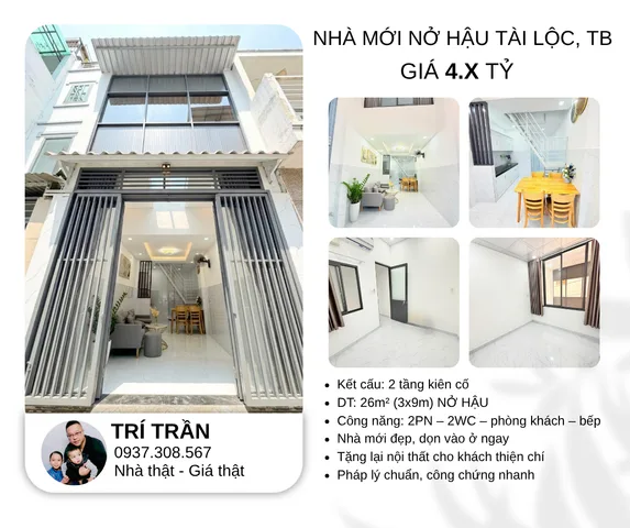 🏡NHÀ MỚI TÂN BÌNH – GIÁP Q10 & Q11 – NỞ HẬU TÀI LỘC – CHỈ 4.3 TỶ TL ✨