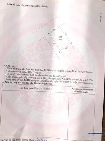Cần bán gấp nhà Ngô Gia Tự Việt Hưng, 30m² - 6 Tỷ 65, Căn Góc, Ngõ Thông Ô tô đỗ cửa..