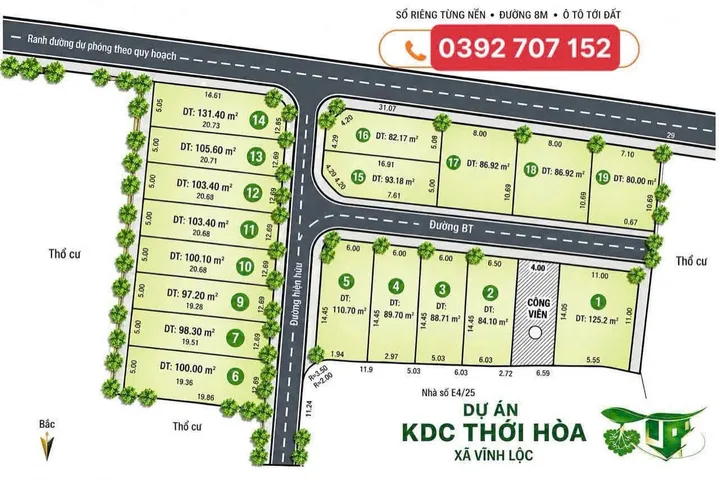 Đất SHR Ngay Trung Tâm Chợ Thới Hoà sát KCN Vĩnh Lộc A.