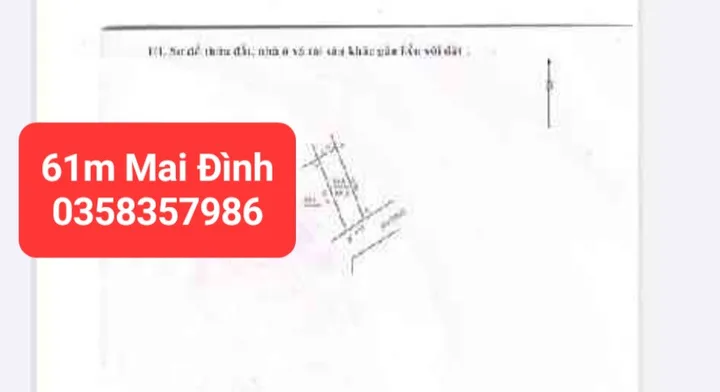 Bán đất 61m² ngang 4.15m giá 4.25 tỷ tại Xã Sóc Sơn