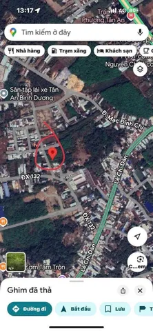 Hơn 1000m2 Mt Dx132 Tân An cũ (phường Phú An-TP.HCM) nhựa oto né nhau giá chỉ (💰5,5tr/m2-1.083m2) phù hợp xây biệt thự,nhà vườn,kho xưởng....thổ cư 200m2