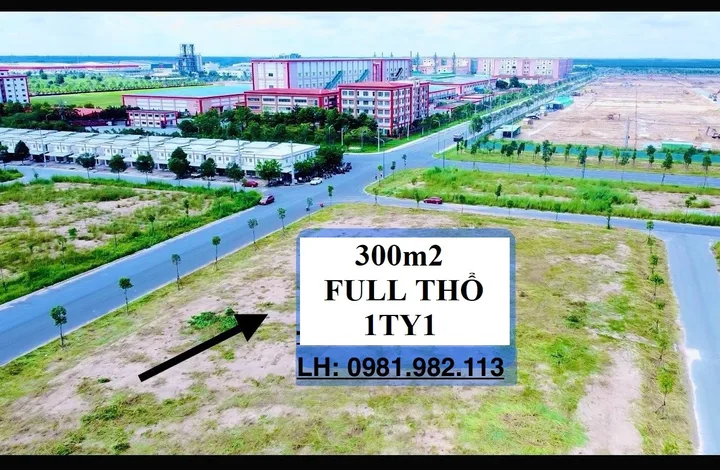 Bán đất 10x30. Full thổ. Đường 8m. Ngay trung tâm KCN Bàu Bàng - Sát cty đang hoạt động