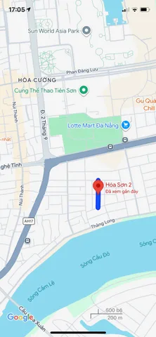Bán nhà mặt tiền Hóa Sơn 1, Hòa Cường - Hải Châu – Ngay sông Thăng Long - Giá chỉ 5,7 tỷ