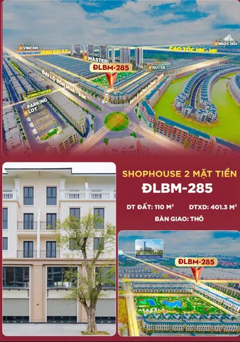 🏬 SHOPHOUSE 110M² – SẢN PHẨM THƯƠNG MẠI DỄ KHAI THÁC GIỮA ĐẠI ĐÔ THỊ