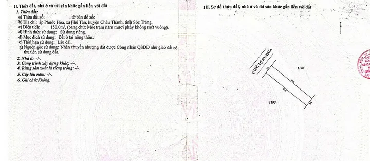 BÁN ĐẤT TRỐNG MẶT TIỀN QUỐC LỘ 60