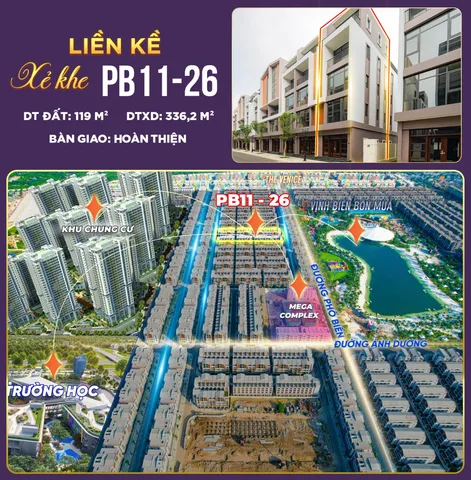 🏡 PB11-26 | LIỀN KỀ 119M² – THIẾT KẾ HIỆN ĐẠI, PHÙ HỢP AN CƯ LÂU DÀI