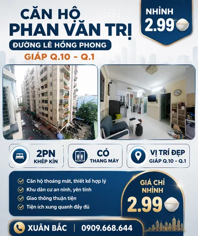SÁT CHỢ AN ĐÔNG KẾ ĐH SU PHẠM CĂN HÔ CÓ THANG MÁY VỚI 2PN KHÉP KÍN