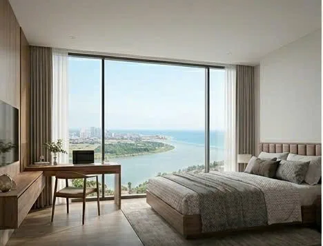 Căn góc-2PN full kính view thành phố, view pháo hoa-chỉ 3.6 tỷ dự án Fours Tower lh em 0768 468 754