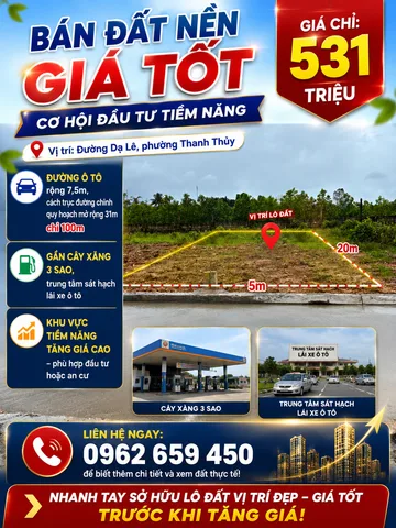 🔥 BÁN ĐẤT NỀN GIÁ TỐT – CƠ HỘI ĐẦU TƯ TIỀM NĂNG🔥