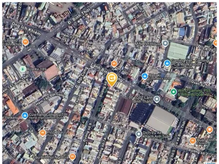 Bán nhà 156m² full thổ cư ngang 8m giá 65 tỷ tại Đường Lãnh Binh Thăng Phường Bình Thới