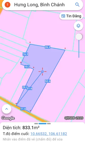 Bán đất 813m² có sẵn 300m² thổ cư ngang 10,5m giá 16.26 tỷ tại Xã Hưng Long