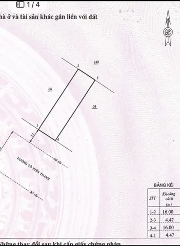 Bán nhà 3 mê mặt tiền đg tô hiến thành dt 72m2 ngang 4,5m giá 7ty850
