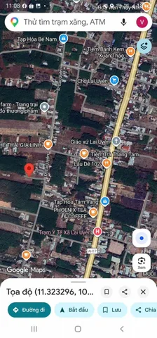 Bán đất 169.5m² có sẵn 80m² thổ cư ngang 5m giá 750 triệu tại Lai uyên gần ql13