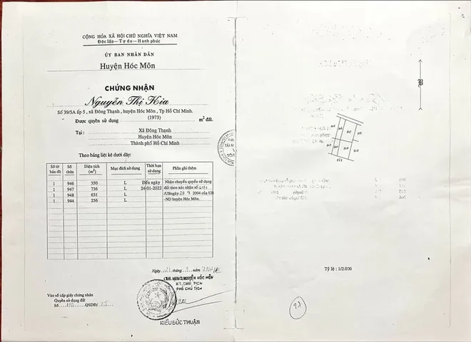 Bán đất 1973m² ngang 30m giá 16.5 tỷ tại Xã Đông Thạnh