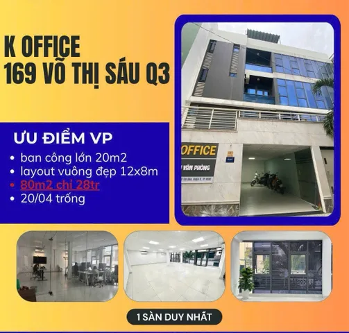 BDS HVL [NC] CHO THUÊ SÀN VĂN PHÒNG  279 Hoàng SA Q2