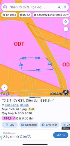 Đất SÀO PHƯỜNG TAM LONG, TP HCM ( Xã Long Phước, TP Bà Rịa )