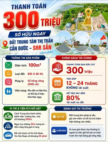 SỞ HỮU ĐẤT TRUNG TÂM CẦN ĐƯỚC – SHR CÔNG CHỨNG NGAY