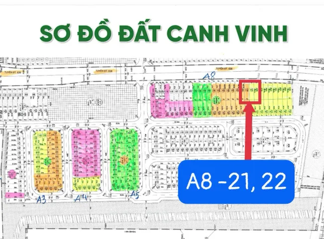 Bán nhanh cặp lô đất ĐơA8 mặt tiền đường Long vân ngay cổng khu công nghiệp Becamex Vân Canh