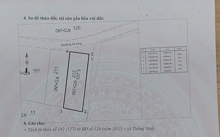 BÁN ĐẤT THÔN 4,THỐNG NHẤT,HOÀNH BỒ,QUẢNG NINH